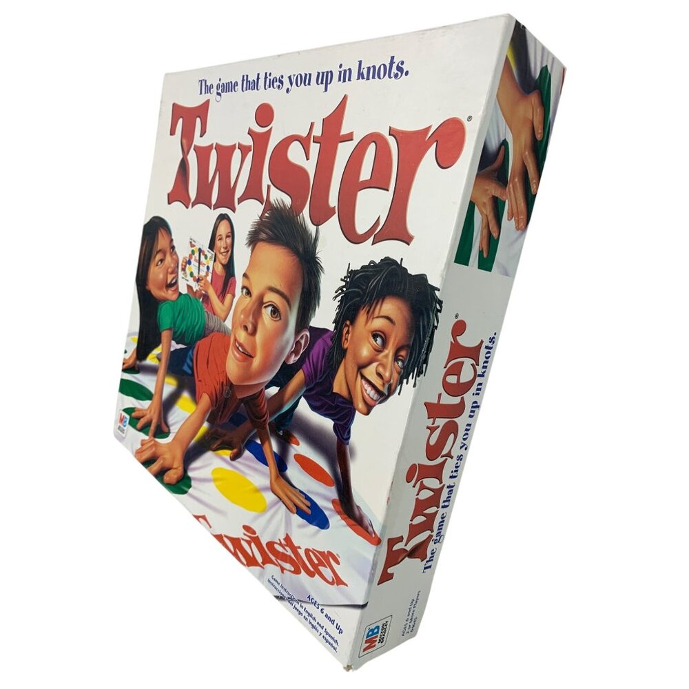 VTG Twister Board Game Milton Bradley Ages 6+ with Mat Spinner Instructions GUC